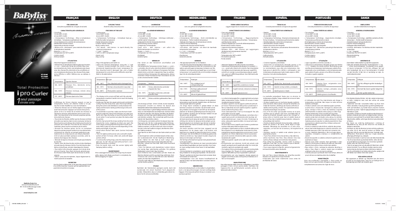 Página 1 del manual Manual de usuario BaByliss iPro C519E