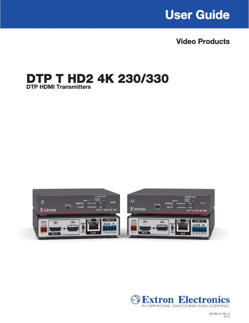 Image de la première page du manuel de l'appareil DTP T HD2 4K 230