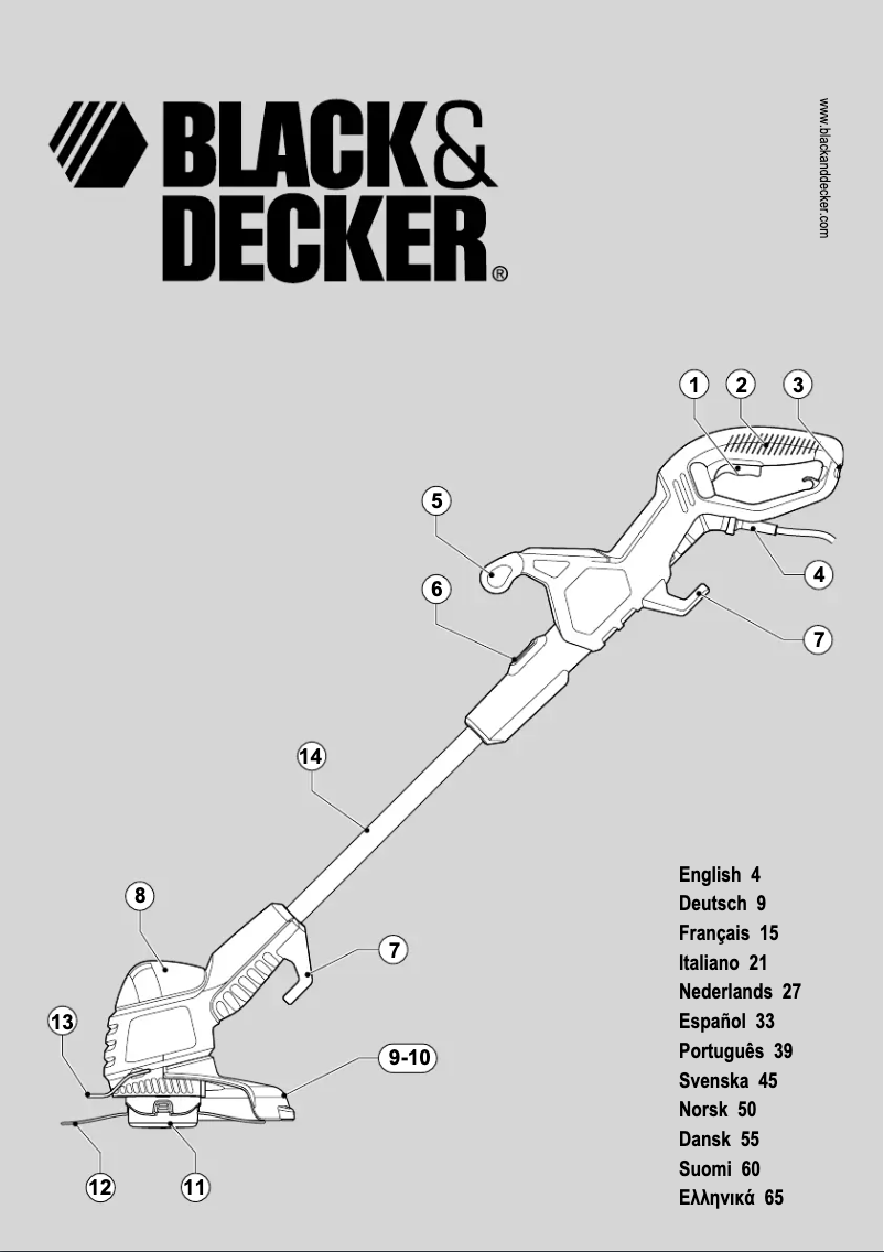 Page 1 de la notice Manuel utilisateur Black & Decker GL653