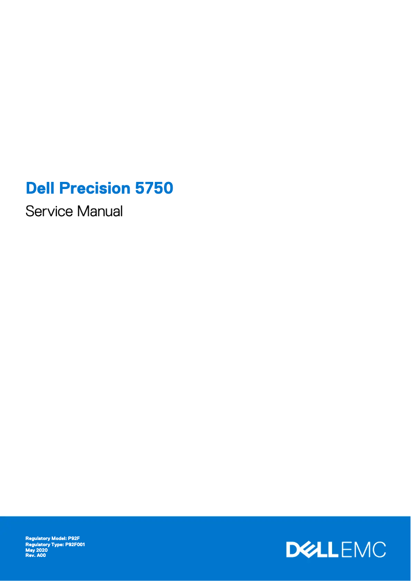 Page n°1 - Manuel utilisateur Dell Precision 5750
