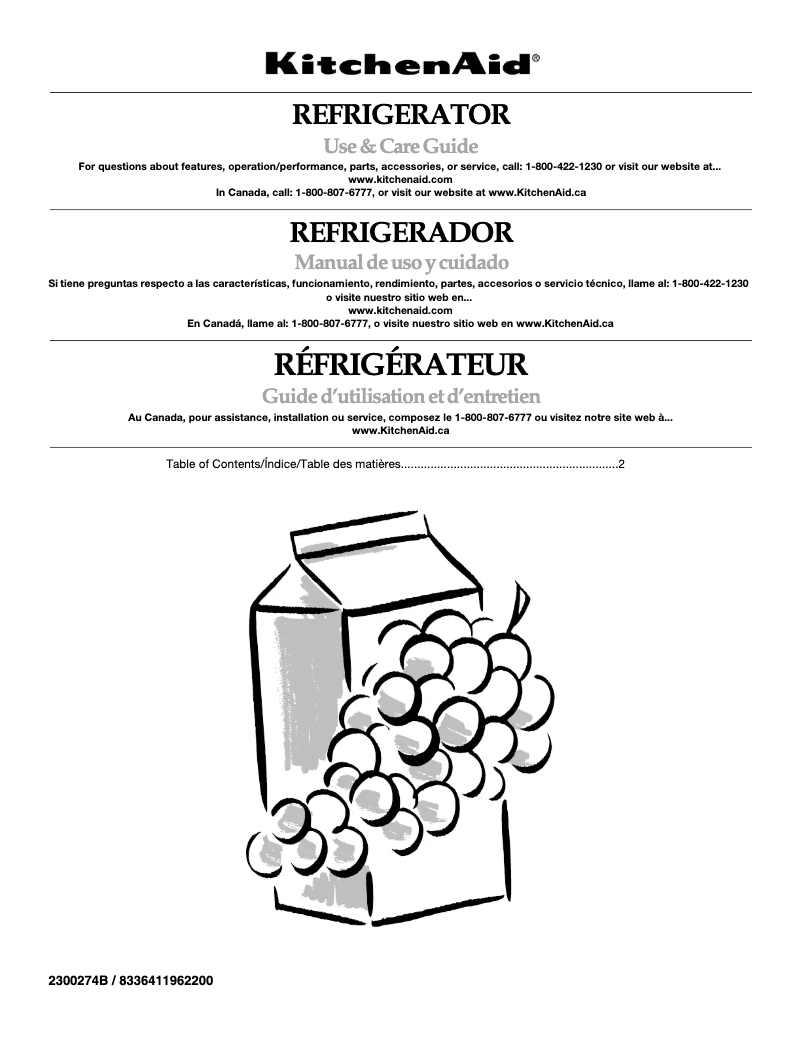 Image de la première page du manuel de l'appareil Architect KURS24RSBS