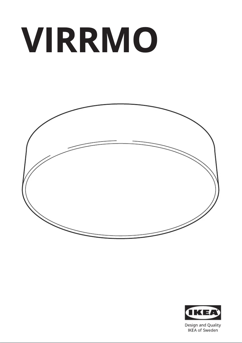 Page 1 de la notice Manuel utilisateur Ikea VIRRMO 704.307.80