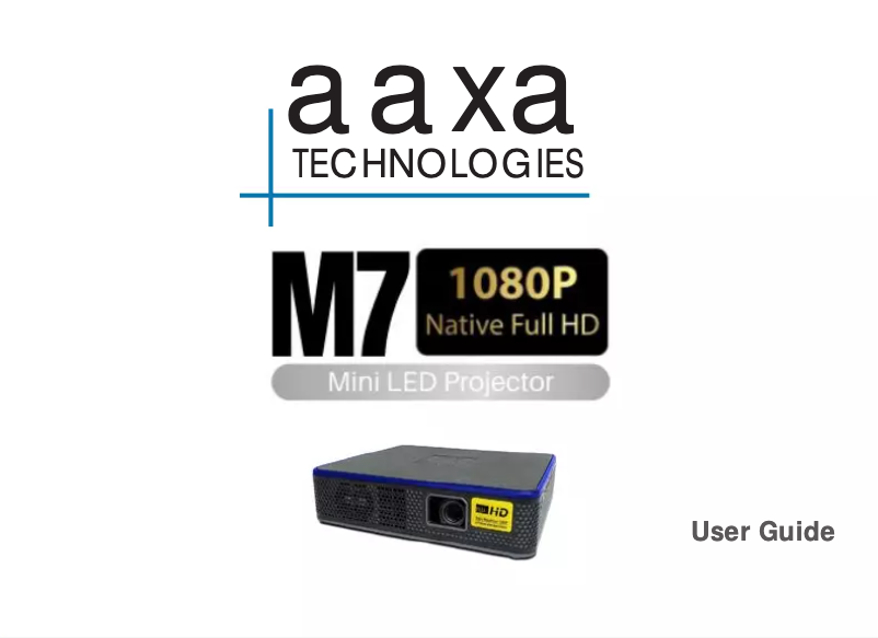 Page 1 of the manual User Manual AAXA Technologies MP-700-01