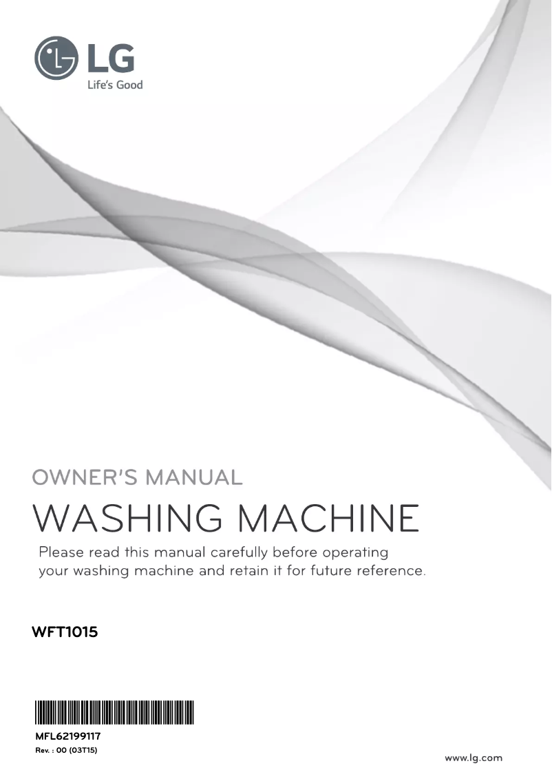 Page 1 de la notice Manuel utilisateur LG WFT1015