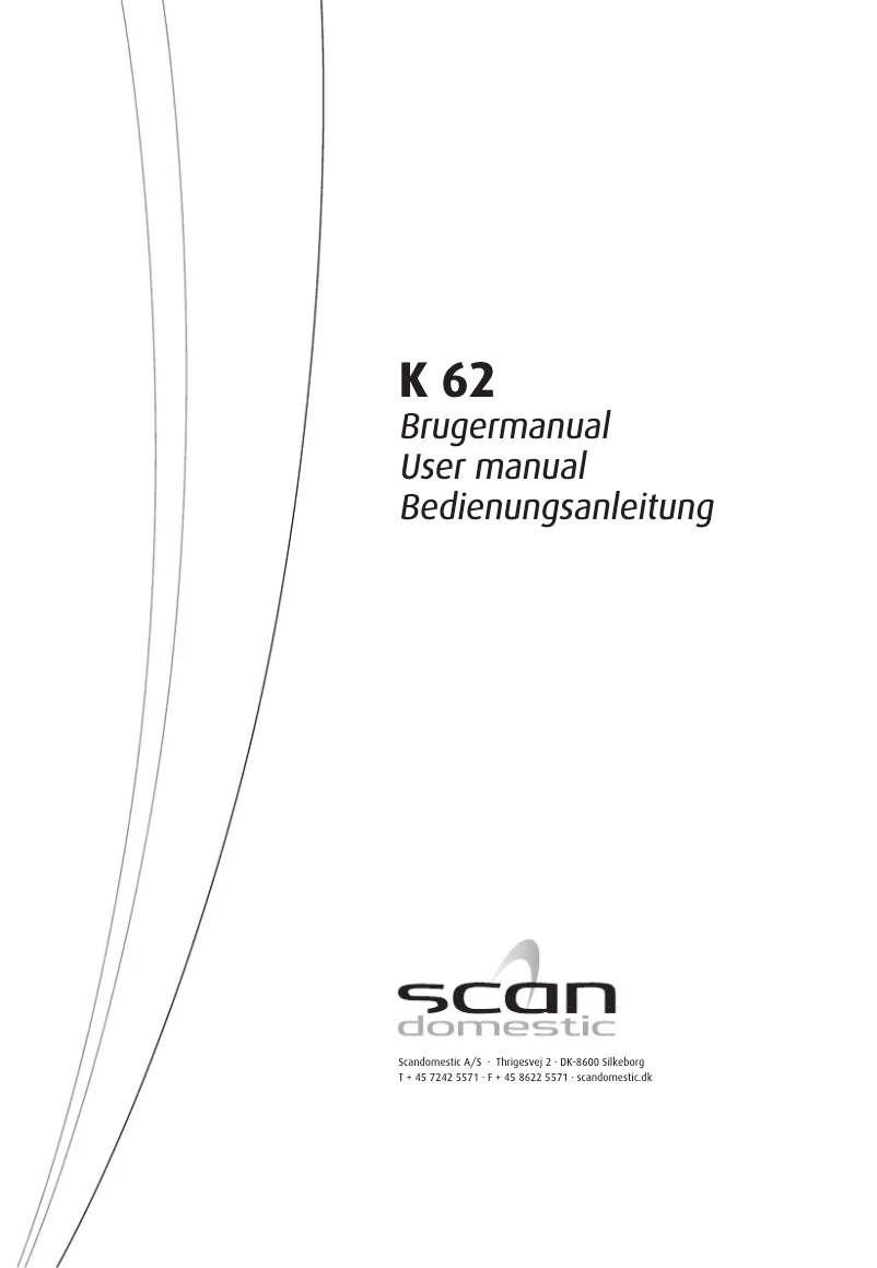 Page n°1 - Manuel utilisateur Scandomestic K 62