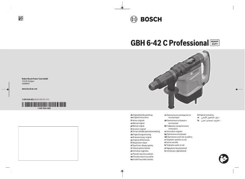 Page 1 de la notice Manuel utilisateur Bosch GBH 6-42 C Professional