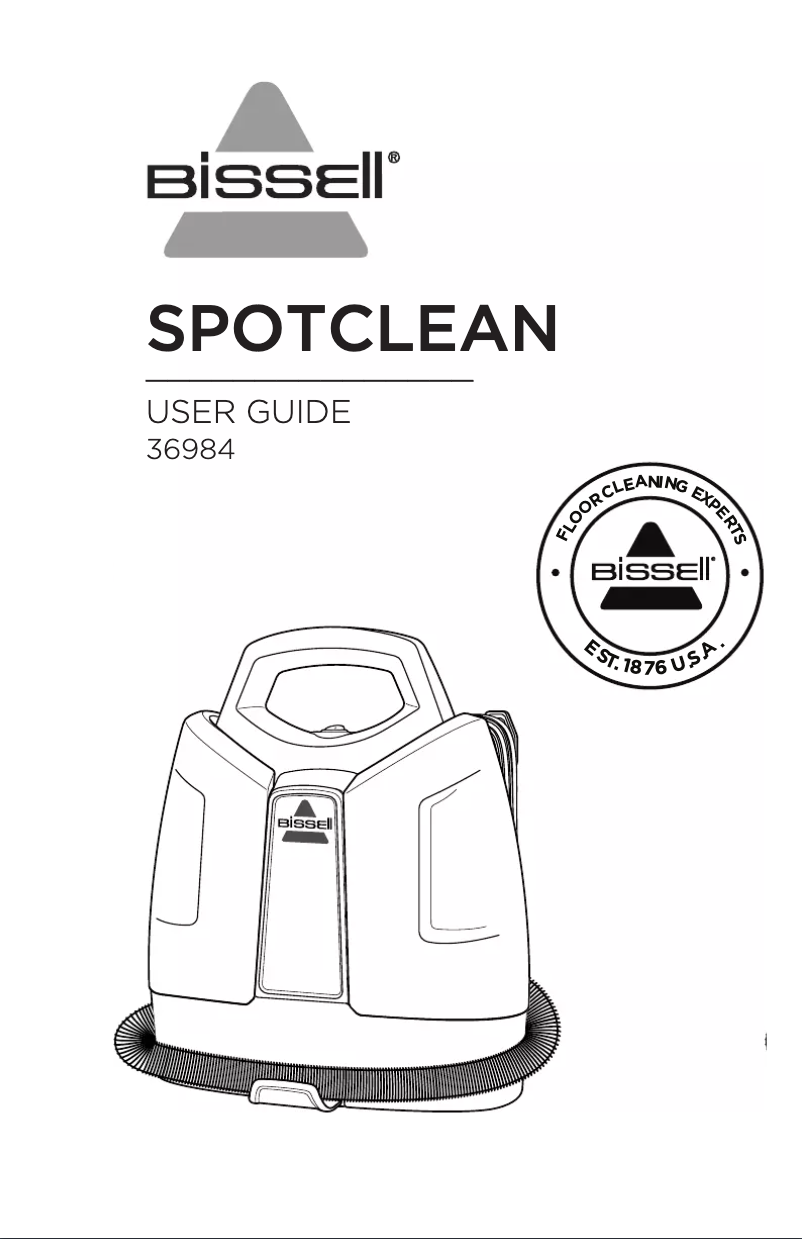 Image de la première page du manuel de l'appareil SpotClean