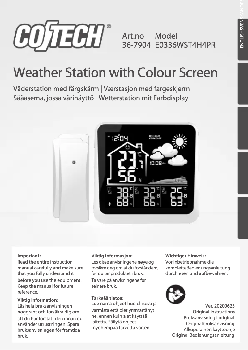 Image de la première page du manuel de l'appareil E0336WST4H4PR