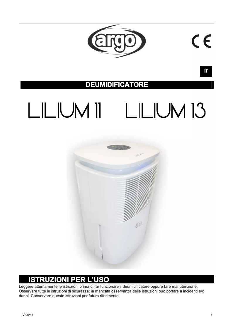 Image de la première page du manuel de l'appareil Lilium 13