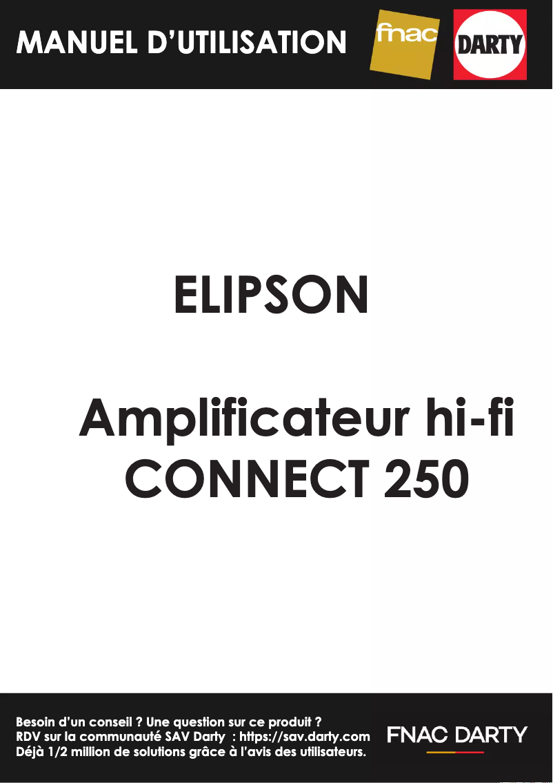 Page 1 de la notice Manuel utilisateur Elipson Connect 250