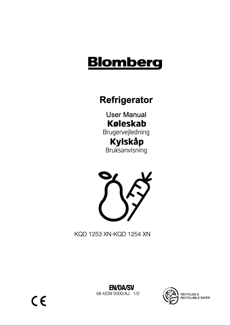 Page 1 de la notice Manuel utilisateur Beko KQD 1254 XN