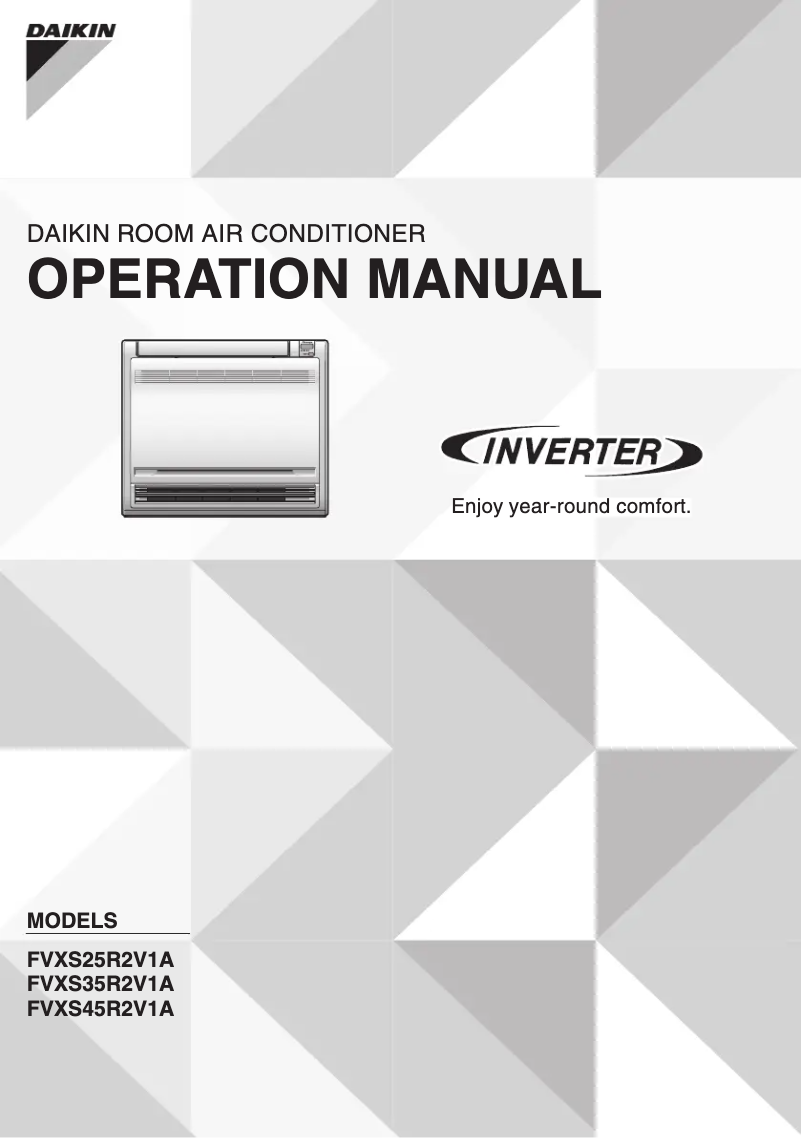 Page 1 de la notice Manuel utilisateur Daikin FVXS60L2VMA