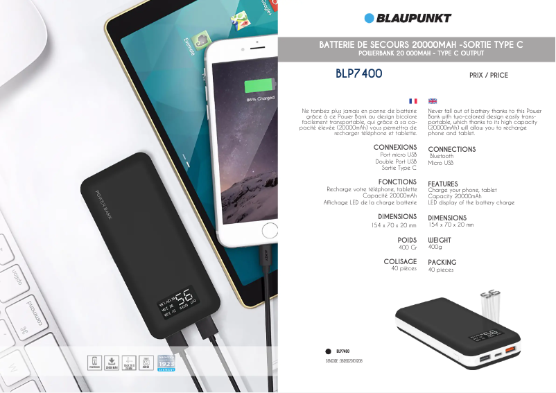 Page 1 de la notice Manuel utilisateur Blaupunkt BLP7400