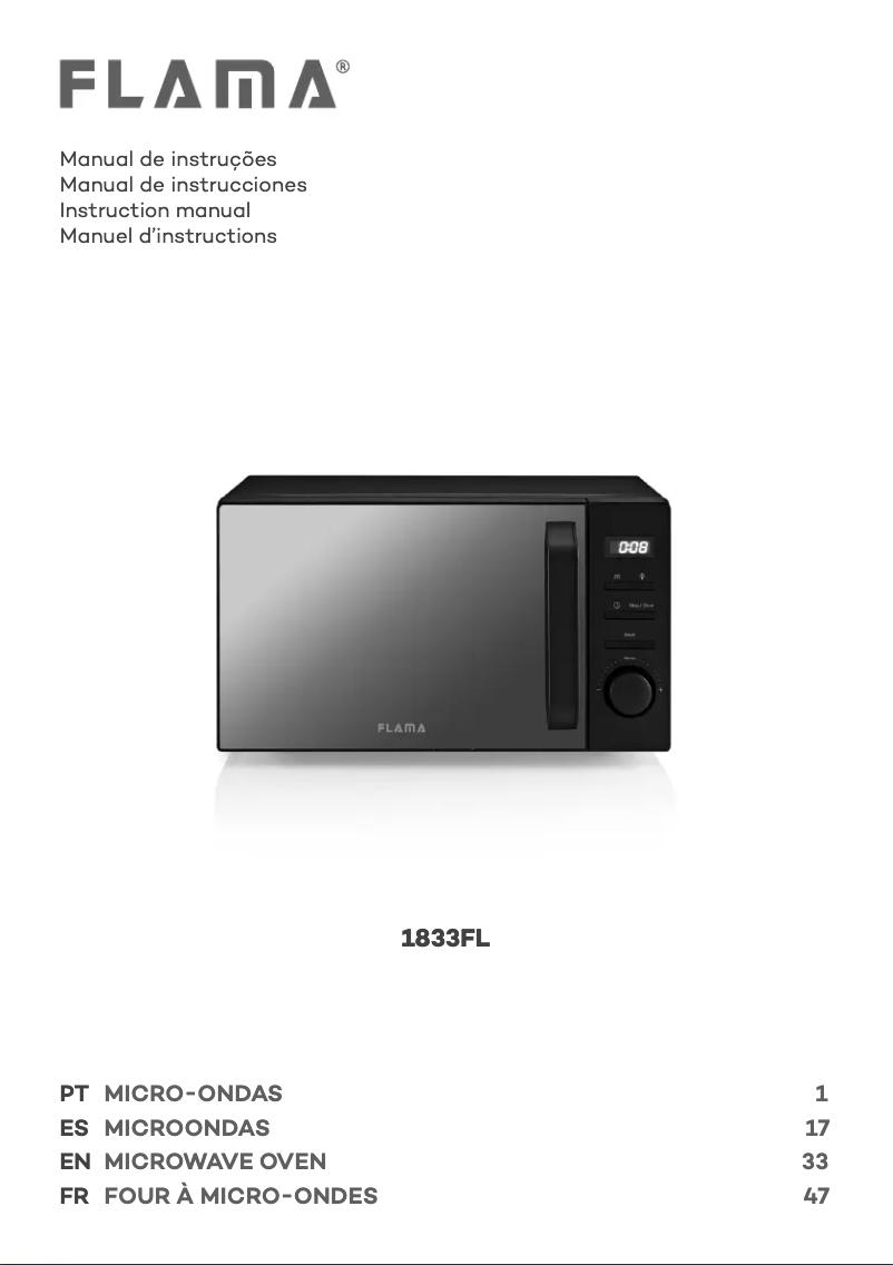 Image de la première page du manuel de l'appareil 1833FL