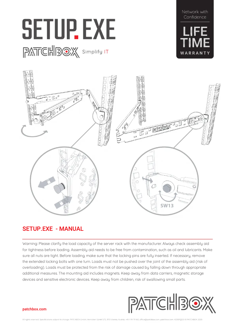 Page 1 de la notice Manuel utilisateur PATCHBOX Setup.exe