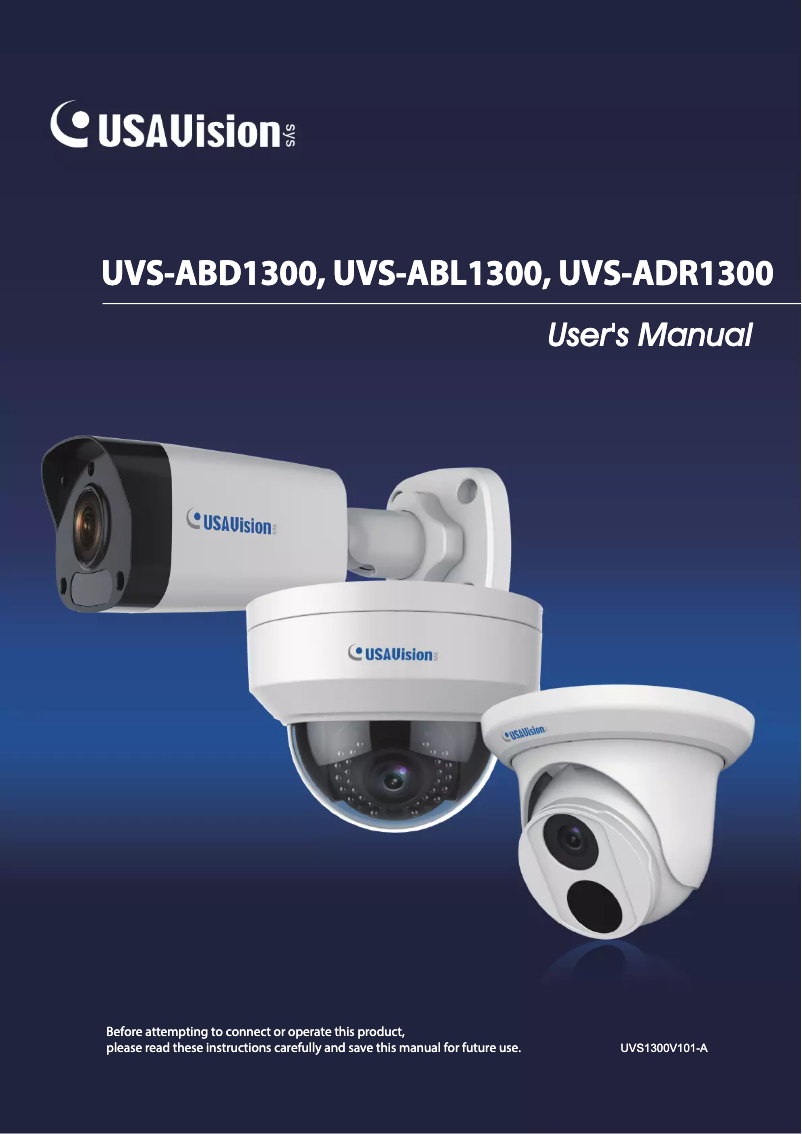 Page n°1 - Manuel utilisateur Geovision UVS-ABL1300