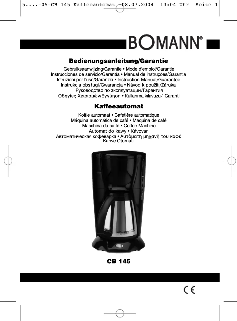 Image de la première page du manuel de l'appareil CB 145