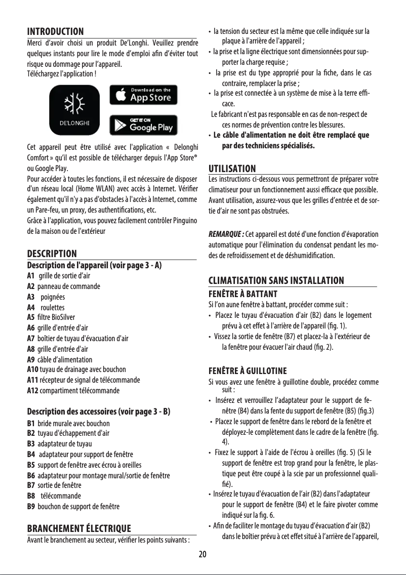 Image de la première page du manuel de l'appareil Pinguino PAC EL110 ERF WIFI