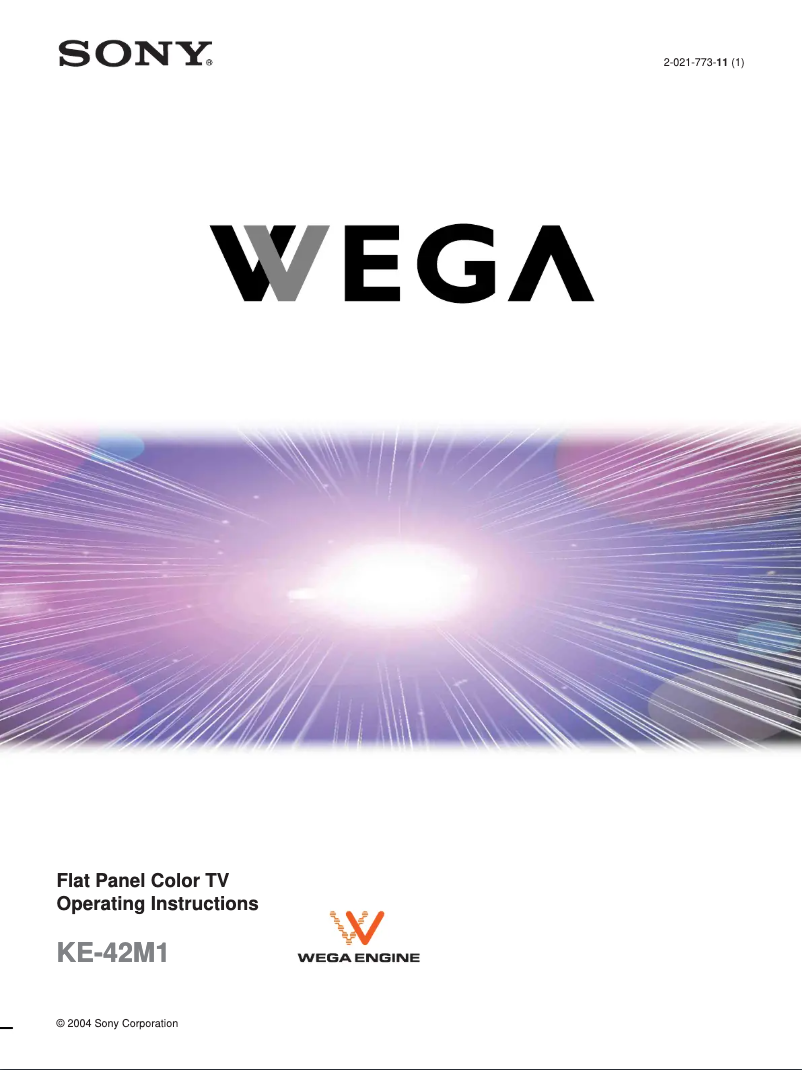 Página 1 del manual Manual de usuario Sony KE-42M1