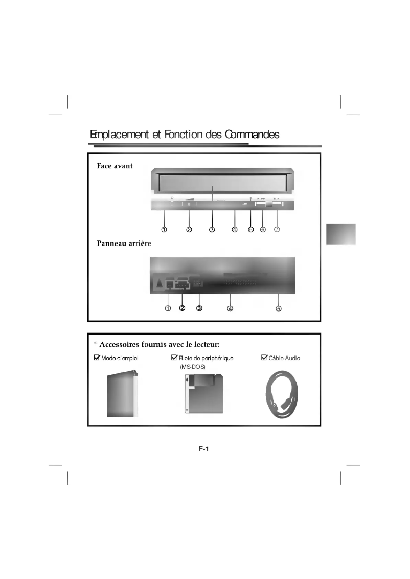 Page 1 de la notice Manuel utilisateur LG CRD-8522B