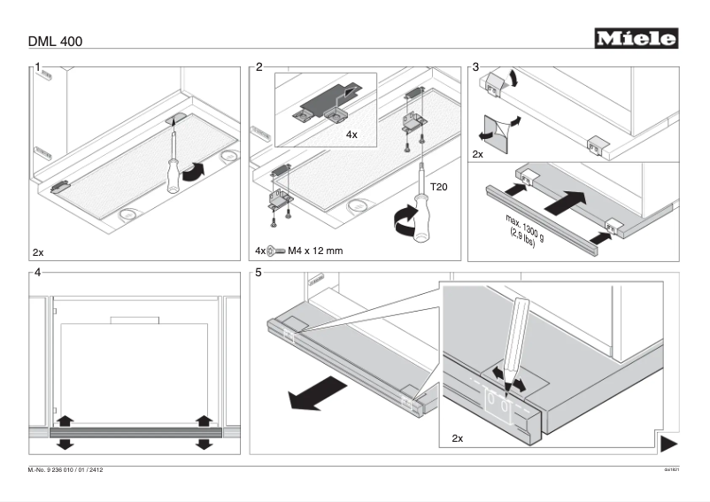 Page n°1 - Mode d'emploi Miele DML 400