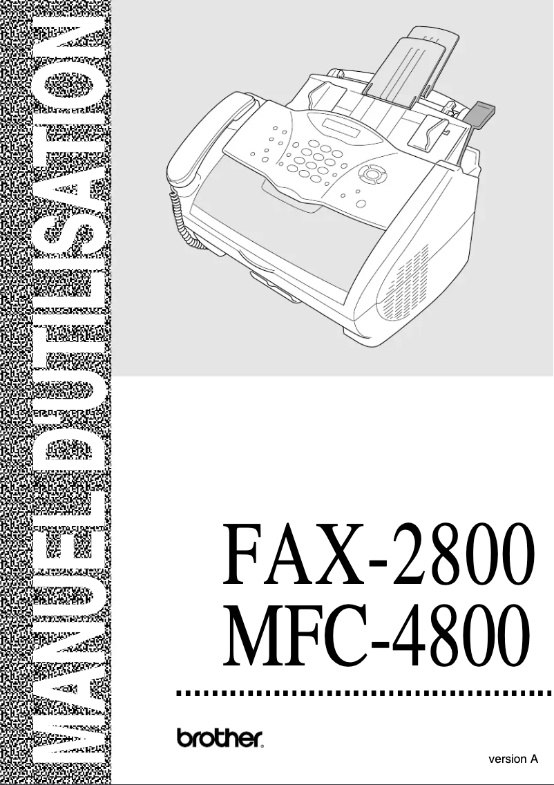 Page n°1 - Manuel utilisateur Brother FAX-2800