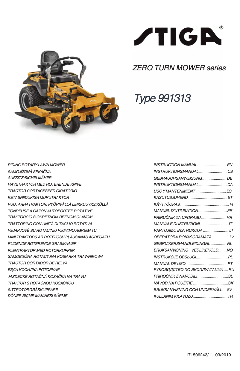 Image de la première page du manuel de l'appareil ZT 7132 T
