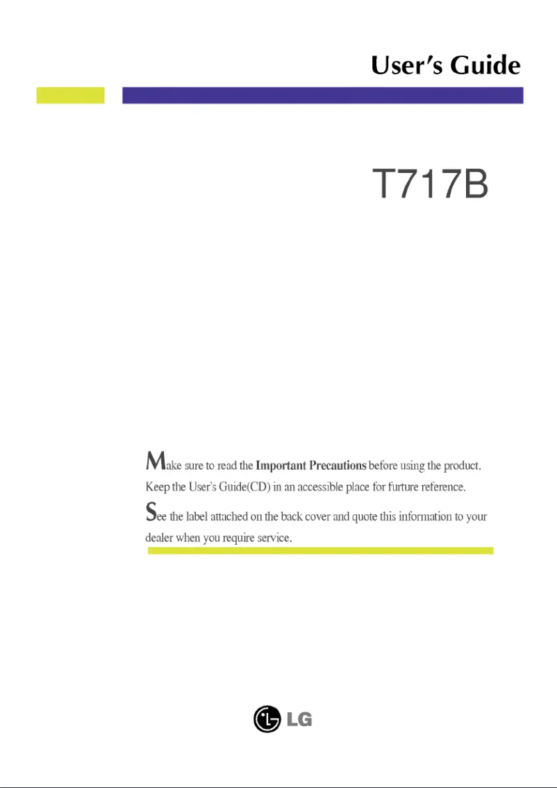 Page n°1 - Manuel utilisateur LG T717BK