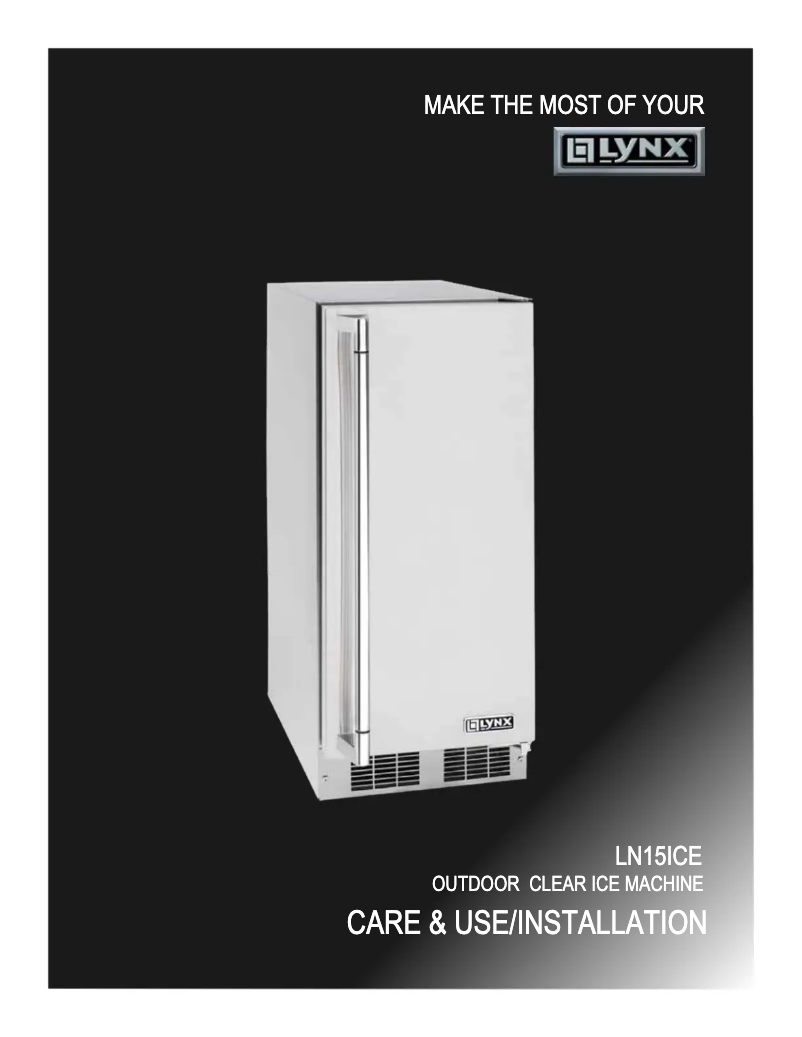 Page 1 de la notice Manuel utilisateur Lynx LN15ICE