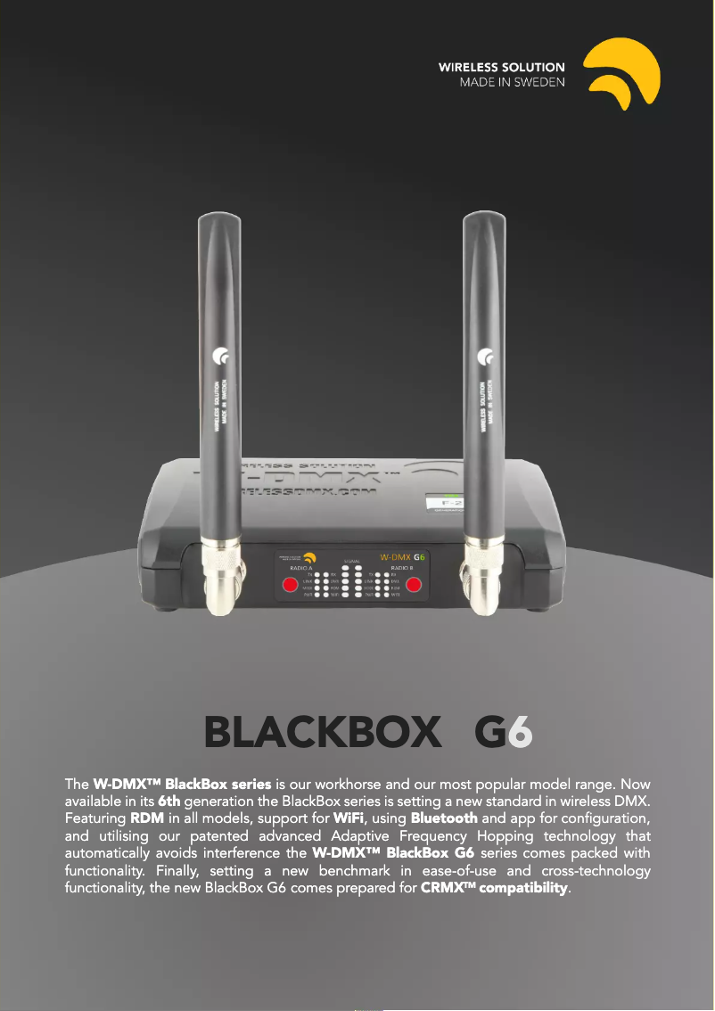 Image de la première page du manuel de l'appareil BlackBox F-2 G6