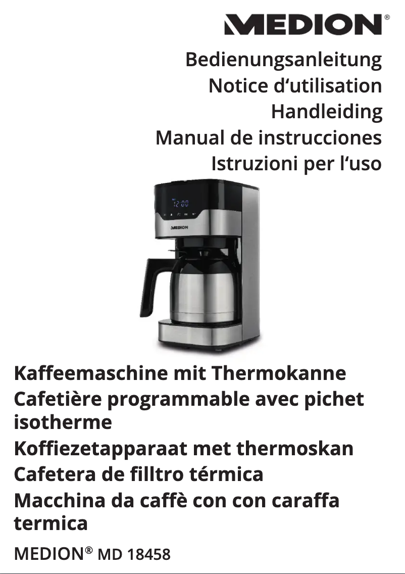 Page 1 de la notice Manuel utilisateur Medion MD 18458