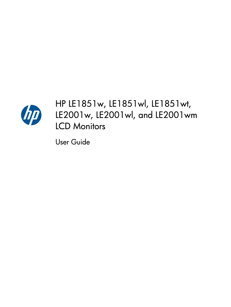 Image de la première page du manuel de l'appareil LE1851wt
