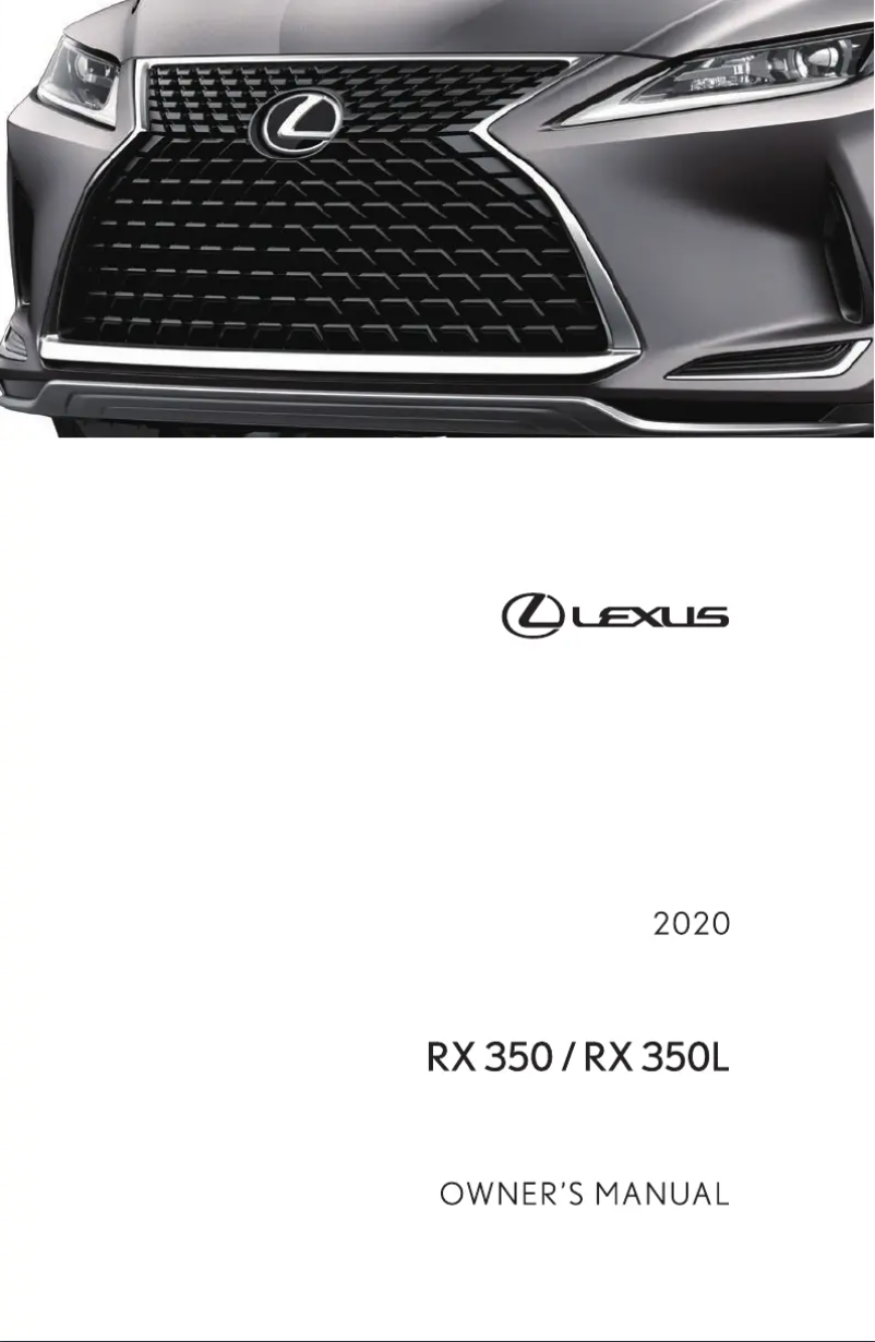 Página 1 del manual Manual de usuario Lexus RX 350L (2020)