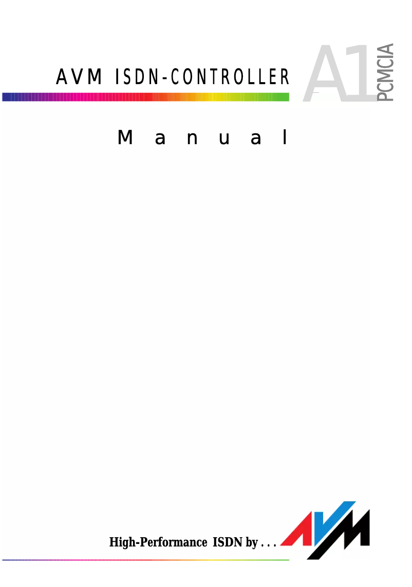Page 1 de la notice Manuel utilisateur AVM ISDN-Controller A1 PCMCIA