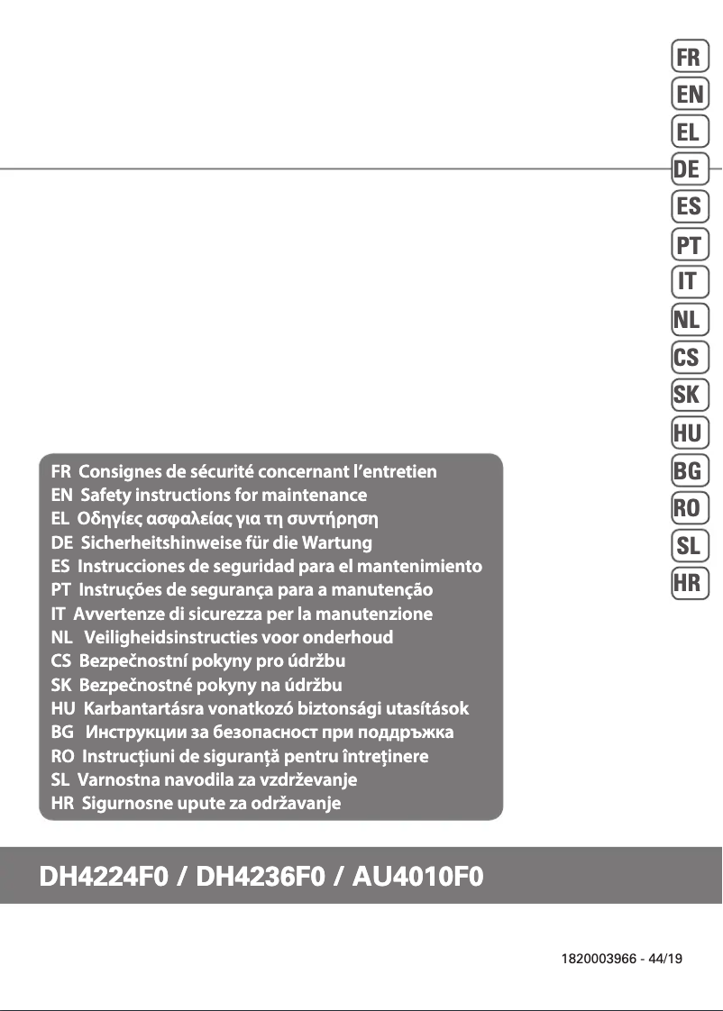 Page 1 de la notice Instructions de sécurité Rowenta Intense Cool AU4010