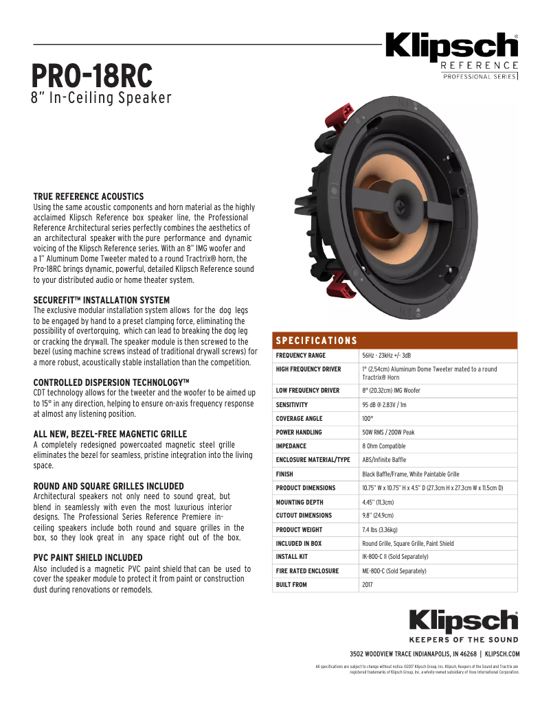 Image de la première page du manuel de l'appareil PRO-18RC