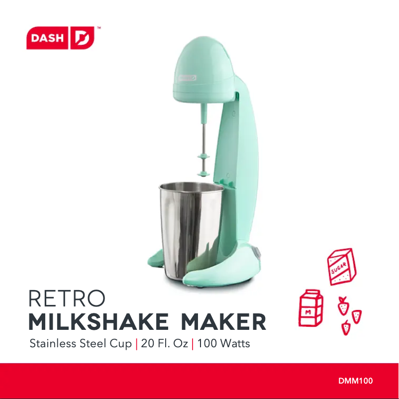 Página 1 del manual Manual de usuario Dash Retro Milkshake Maker DMM100GBAQ04