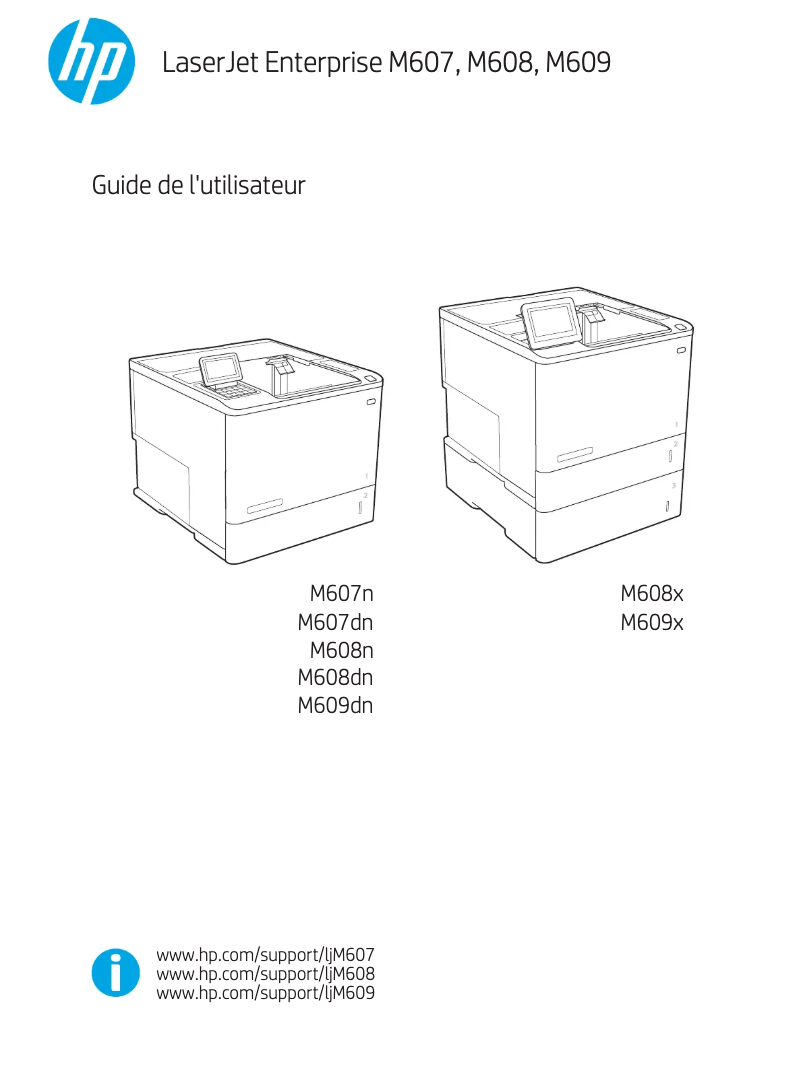 Image de la première page du manuel de l'appareil LaserJet E60065