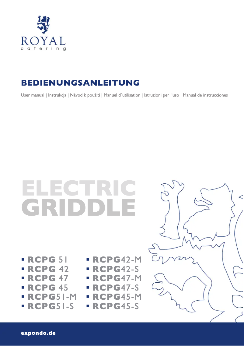 Image de la première page du manuel de l'appareil RCPG51-M