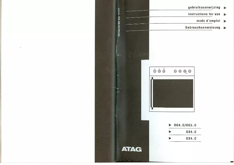 Page 1 de la notice Manuel utilisateur Atag OX4A