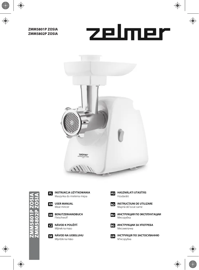 Página 1 del manual Manual de usuario Zelmer Zosia ZMM5801P