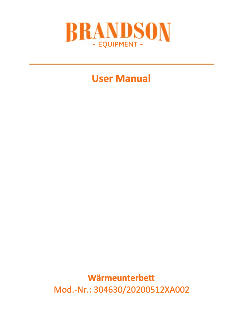 Page 1 de la notice Manuel utilisateur Brandson 304630