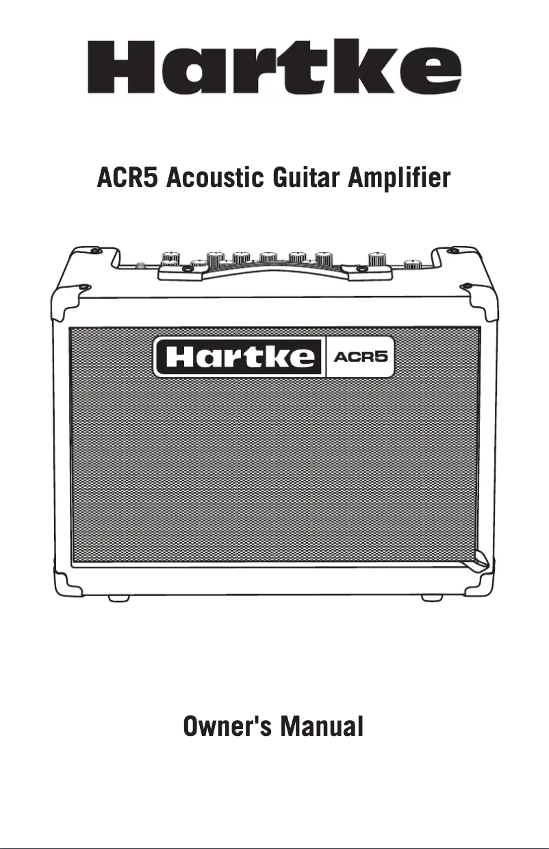 Page n°1 - Manuel utilisateur Hartke ACR5