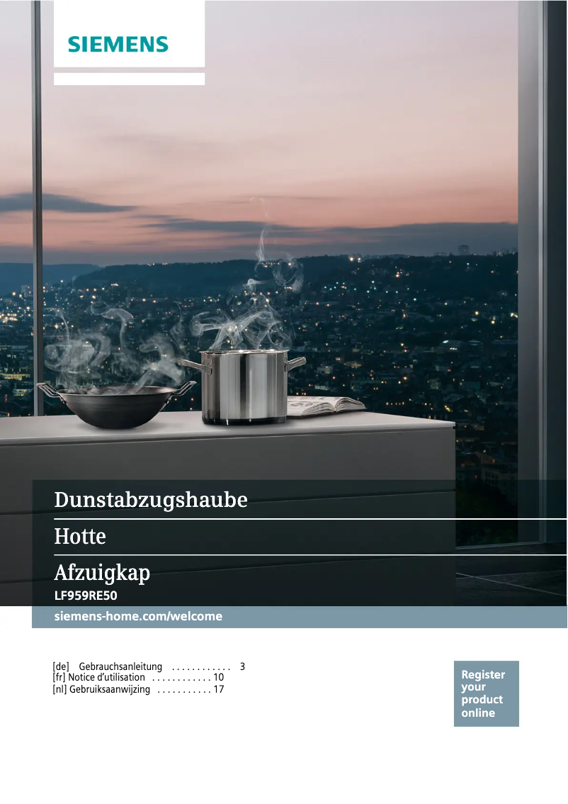 Page n°1 - Manuel utilisateur Siemens LF959RE50