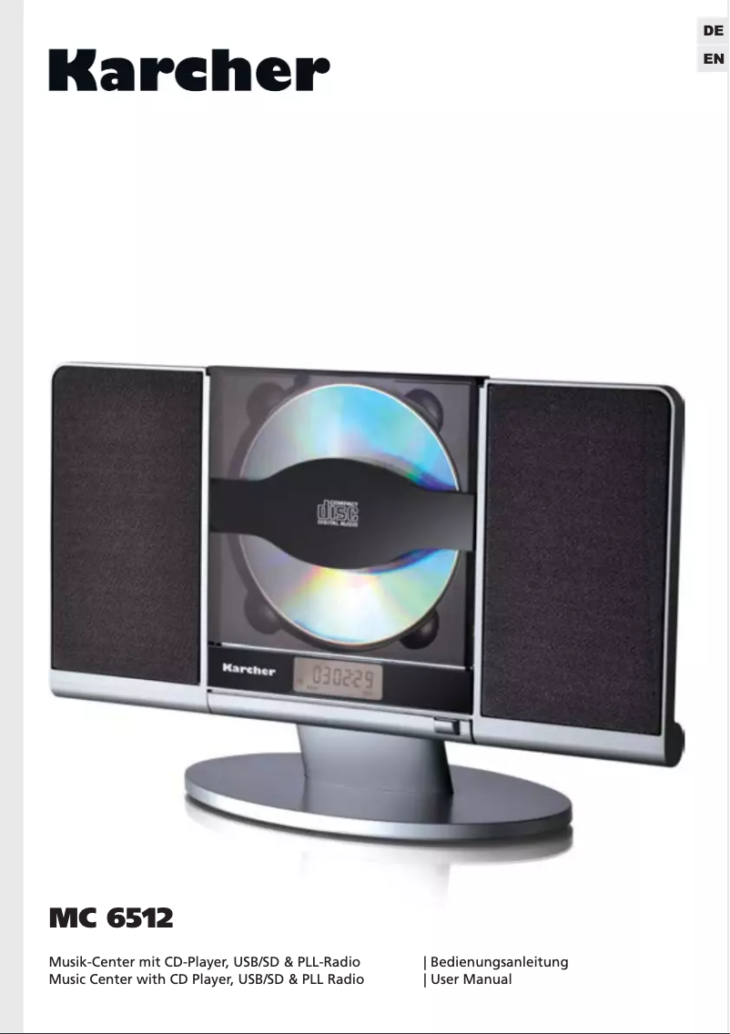 Página 1 del manual Manual de usuario Karcher Audio MC 6512