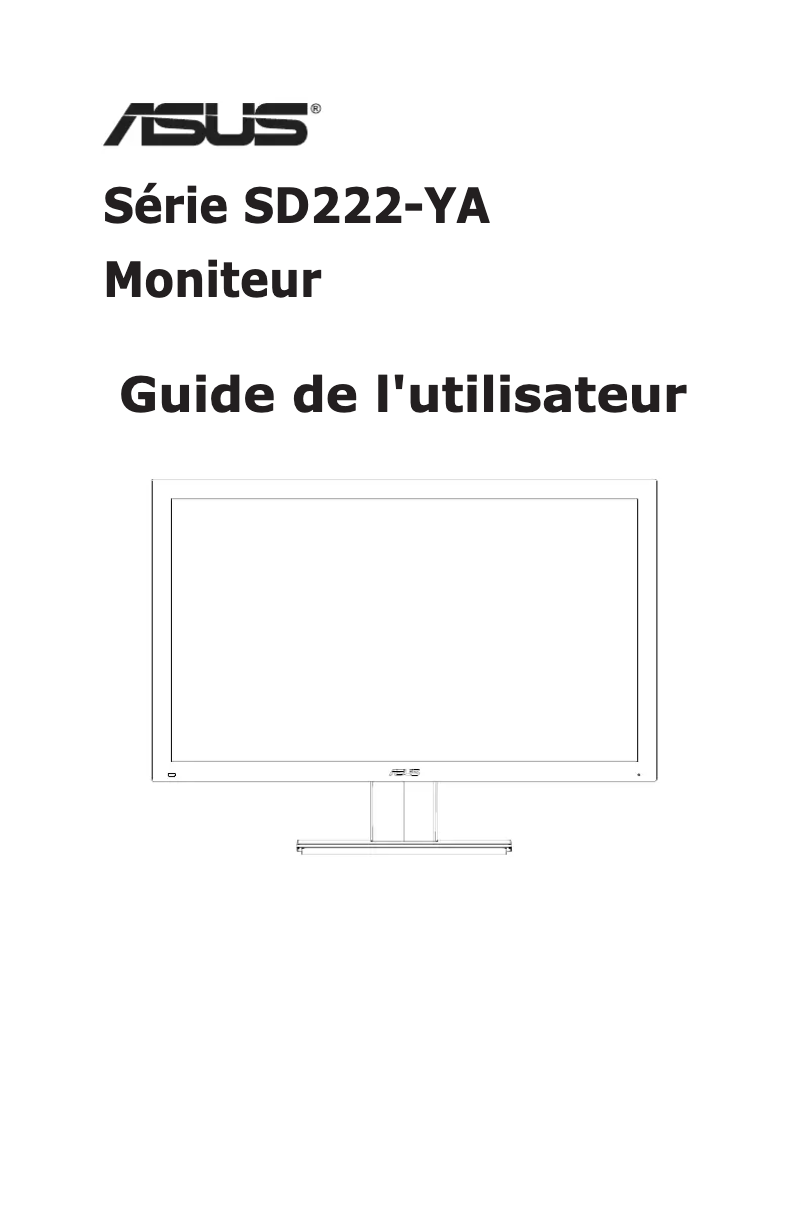 Page 1 de la notice Manuel utilisateur Asus SD222-YA