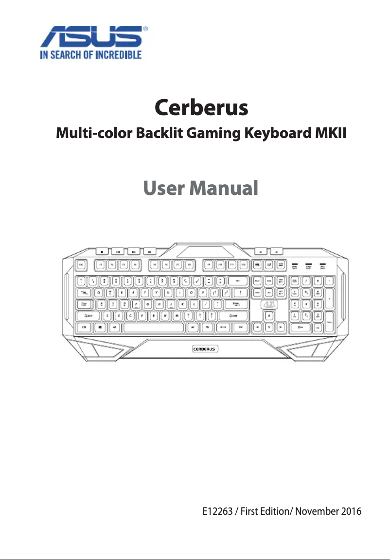 Page 1 de la notice Manuel utilisateur Asus Cerberus MKII