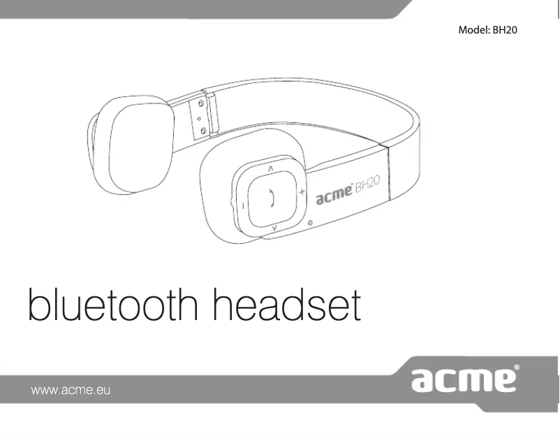 Image de la première page du manuel de l'appareil BH20