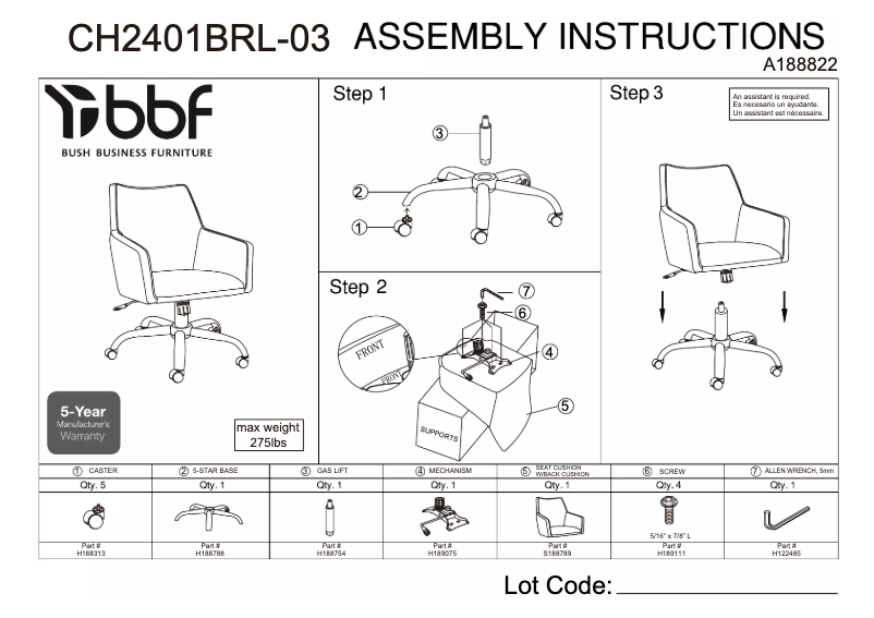 Image de la première page du manuel de l'appareil CH2401BRL-03
