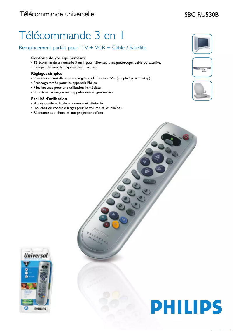 Image de la première page du manuel de l'appareil SBC RU 530